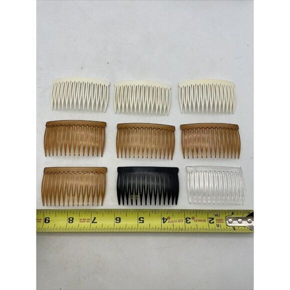 Vintage Lot of 9 Hair Side Comb Hard Plastic main image 6